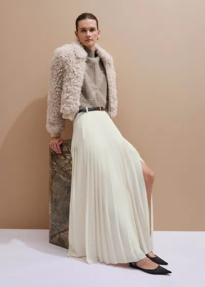 Me+em Dramatic Full Length Skirt Cream In White