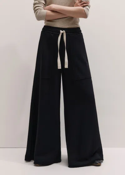Me+em Drawcord Sweatshirt Wide Leg Trouser Black