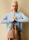 Me+em Drawstring Bucket Bag In Tan