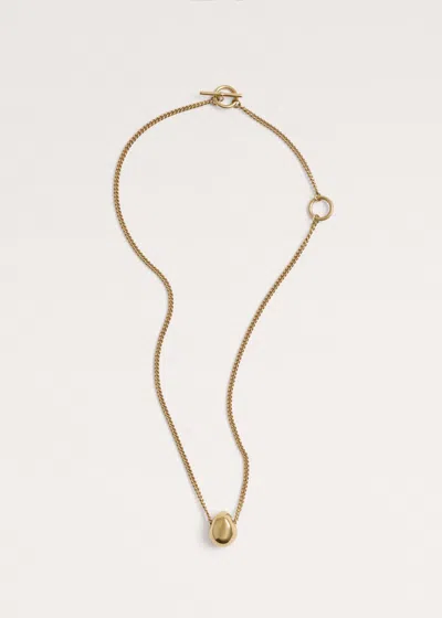 Me+em Drop Pendant Necklace Gold In Animal Print