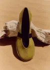Me+em Elasticated Strap Mary Jane In Olive