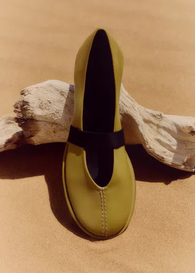 Me+em Elasticated Strap Mary Jane In Olive