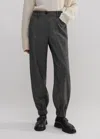 Me+em Elasticated Waist Tapered Pant In Herringbone