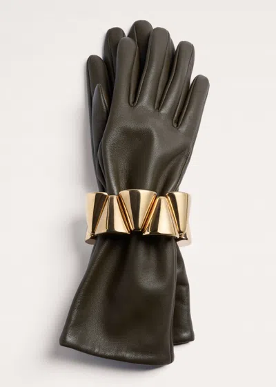 Me+em Elongated Glove Intense Olive In Brown