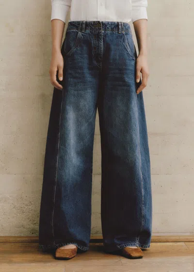 Me+em Engineered Relaxed Jean In Mid Blue