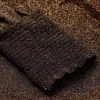 Me+em Engineered Rib Trim Metallic Top In Black/bronze
