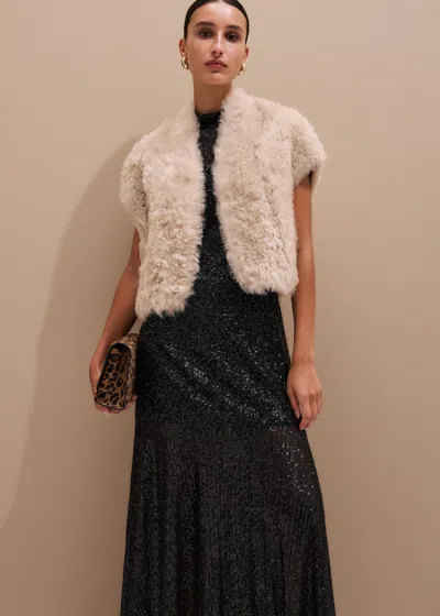 Me+em Event Ready Shearling Layering Shrug Neutral