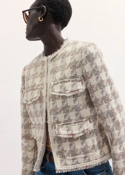 Me+em Event Ready Straight Fit Jacket Cream Multi