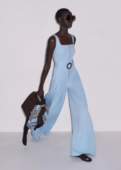 Me+em Event Ready Tailored Jumpsuit + Belt Sky Blue