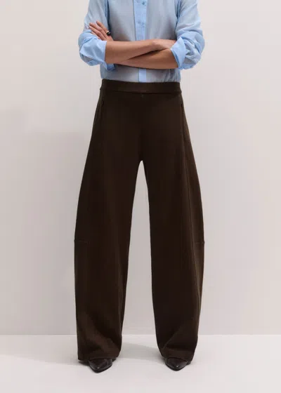 Me+em Exaggerated Taper Pant In Brown