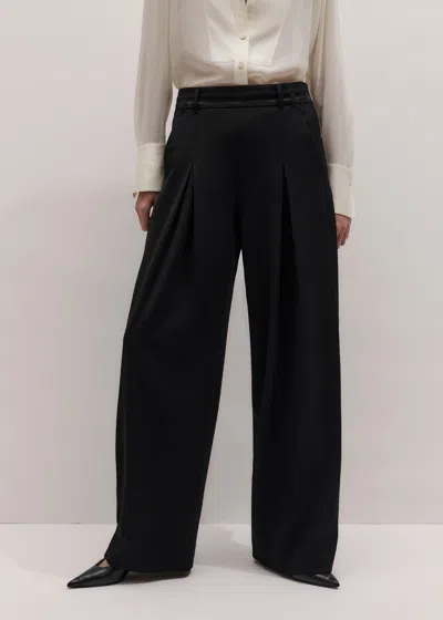 Me+em Exaggerated Taper Tux Trouser Black