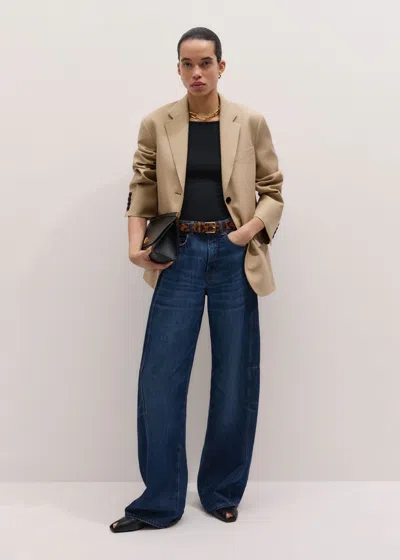 Me+em Exaggerated Tapered Jean Authentic Dark Blue Wash
