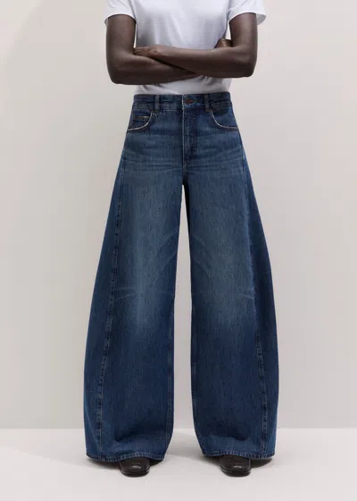 Me+em Extremely Wide Tapered Jean Authentic Dark Wash