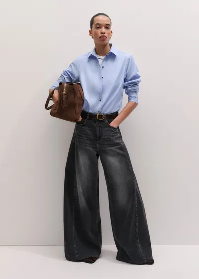 Me+em Extremely Wide Tapered Jean Black Wash