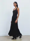 Me+em Fine Pointelle Knit Maxi Dress In Black