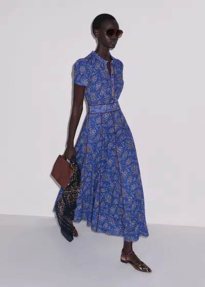 Me+em Fit & Flare Gilded Paisley Print Maxi Dress Blue Multi