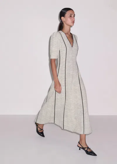 Me+em Fit And Flare Maxi Dress Cream In White