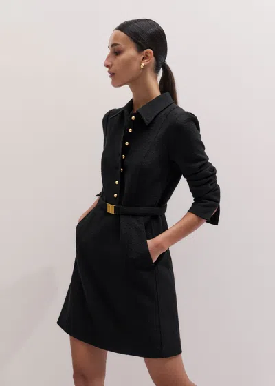 Me+em Fit And Flare Mini Dress + Belt Black