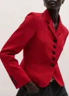 Me+em Fitted Panel Jacket Ruby Red In Gray