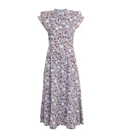 Me+em Floral Midi Dress In Blue
