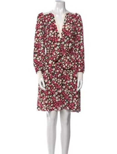 Pre-owned Me+em Floral Print Knee-length Dress In Pink