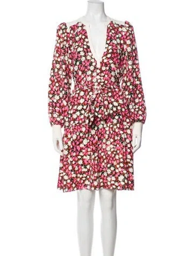 Pre-owned Me+em Floral Print Knee-length Dress In Pink