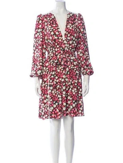 Pre-owned Me+em Floral Print Knee-length Dress In Pink