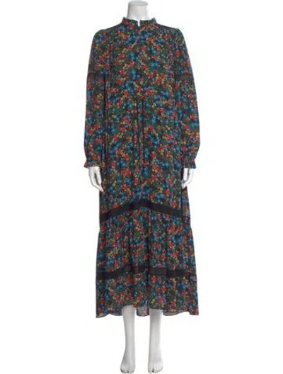 Pre-owned Me+em Floral Print Long Dress In Multi