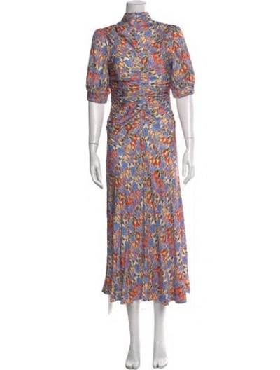 Pre-owned Me+em Floral Print Long Dress In Multi
