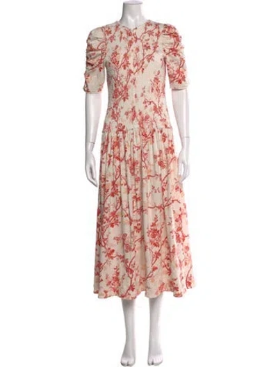 Pre-owned Me+em Floral Print Long Dress In Multi