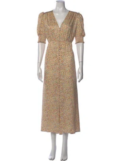 Pre-owned Me+em Floral Print Long Dress In Multi