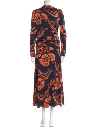 Pre-owned Me+em Floral Print Long Dress In Multi