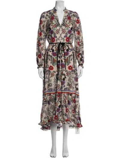 Pre-owned Me+em Floral Print Long Dress In Multi