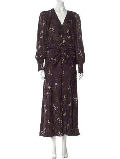 Pre-owned Me+em Floral Print Long Dress In Multi