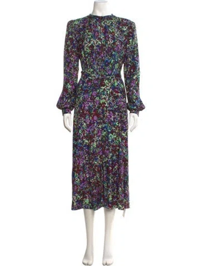 Pre-owned Me+em Floral Print Long Dress In Multicolor