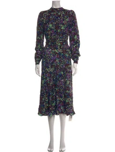 Pre-owned Me+em Floral Print Long Dress In Multicolor