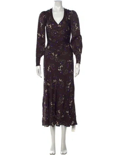 Pre-owned Me+em Floral Print Long Dress In Multicolor