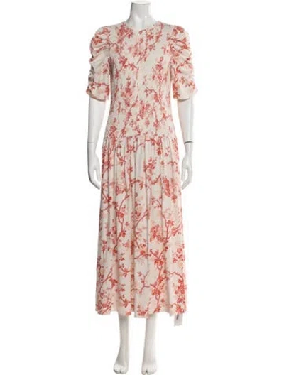 Pre-owned Me+em Floral Print Long Dress In Multicolor