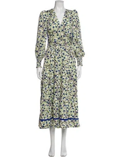 Pre-owned Me+em Floral Print Long Dress In Neutral