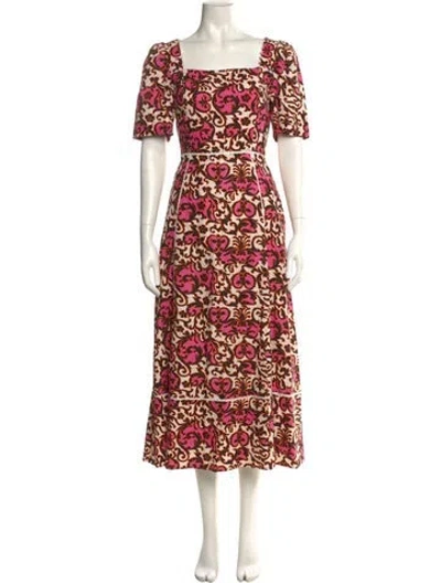 Pre-owned Me+em Floral Print Long Dress In Pink