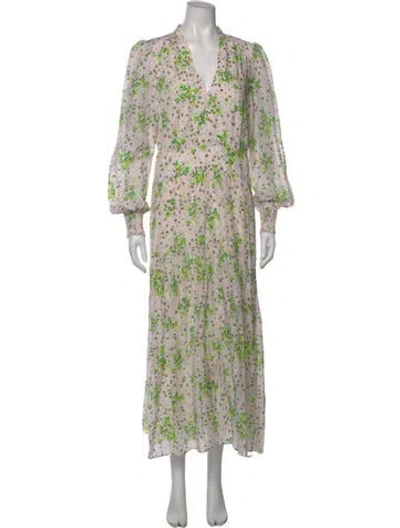Pre-owned Me+em Floral Print Long Dress In Pink