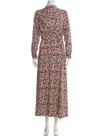 Pre-owned Me+em Floral Print Long Dress W/ Tags In Multi