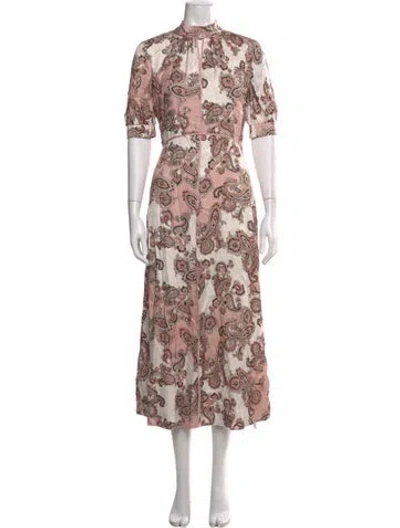 Pre-owned Me+em Floral Print Long Dress W/ Tags In Multi