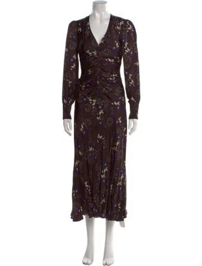 Pre-owned Me+em Floral Print Long Dress W/ Tags In Multi