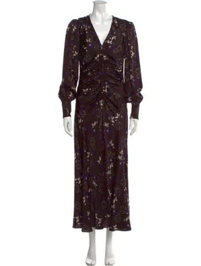 Pre-owned Me+em Floral Print Long Dress W/ Tags In Multicolor