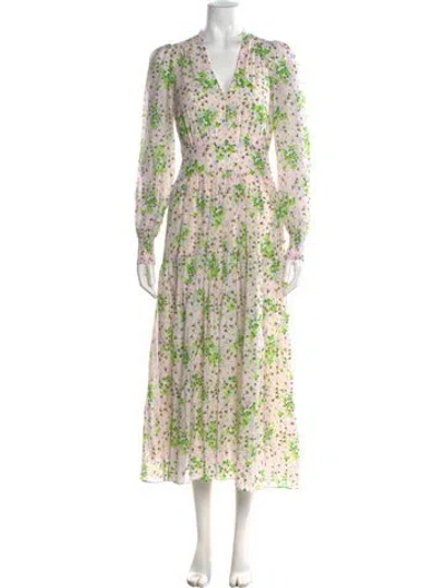 Pre-owned Me+em Floral Print Long Dress W/ Tags In Pink