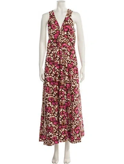 Pre-owned Me+em Floral Print Long Dress W/ Tags In Pink