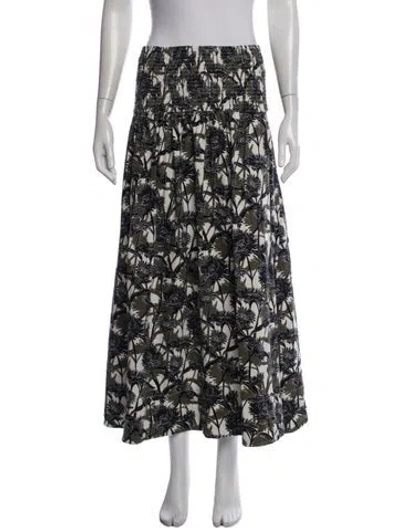 Pre-owned Me+em Floral Print Long Skirt In Black/neutrals