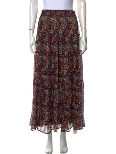 Pre-owned Me+em Floral Print Long Skirt In Multi