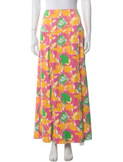 Pre-owned Me+em Floral Print Long Skirt W/ Tags In Multicolor